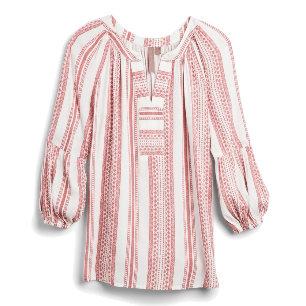 Brina & Em Split Neck Boho top